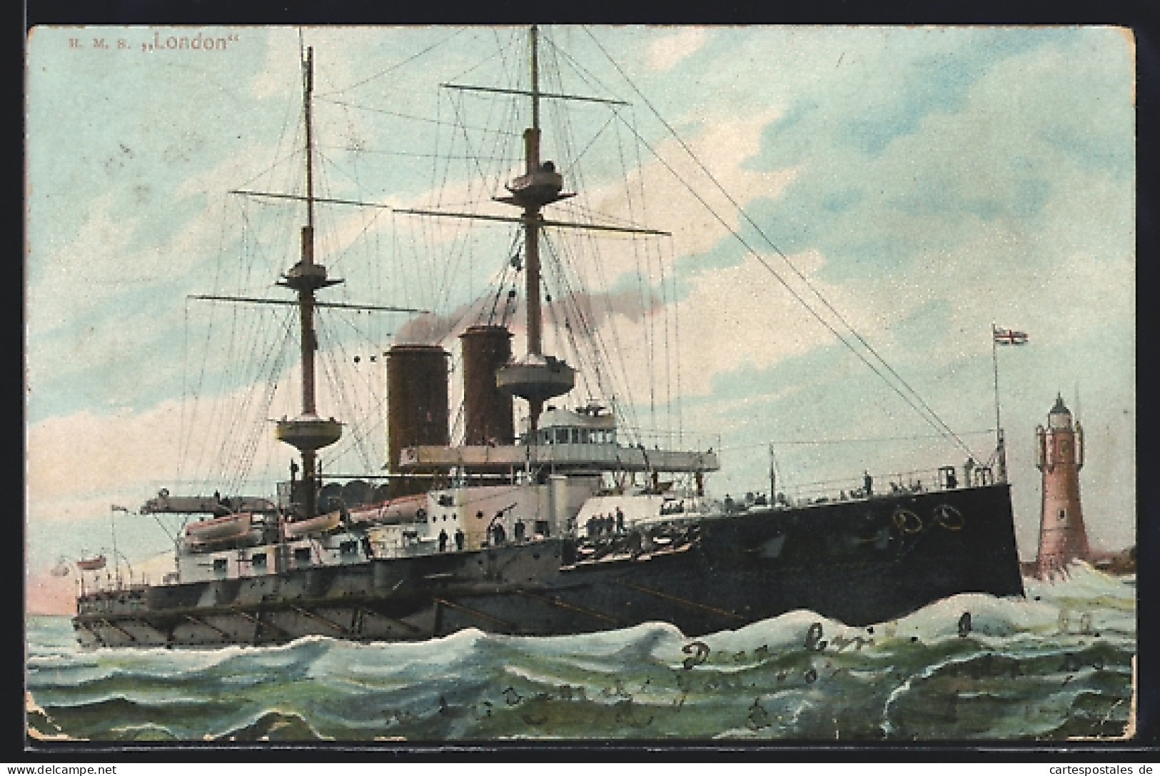 Pc HMS London In Voller Fahrt  - Oorlog