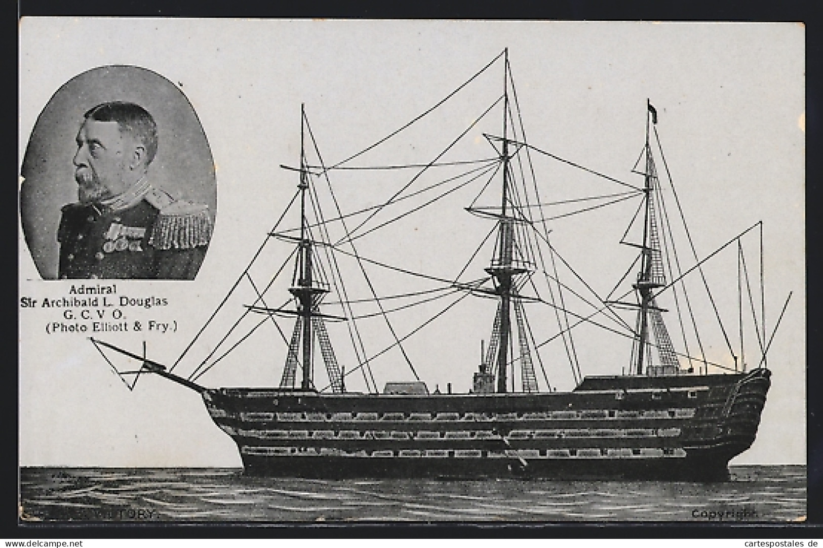Pc HMS Victory, Admiral Sir Archibald L. Douglas  - Guerre