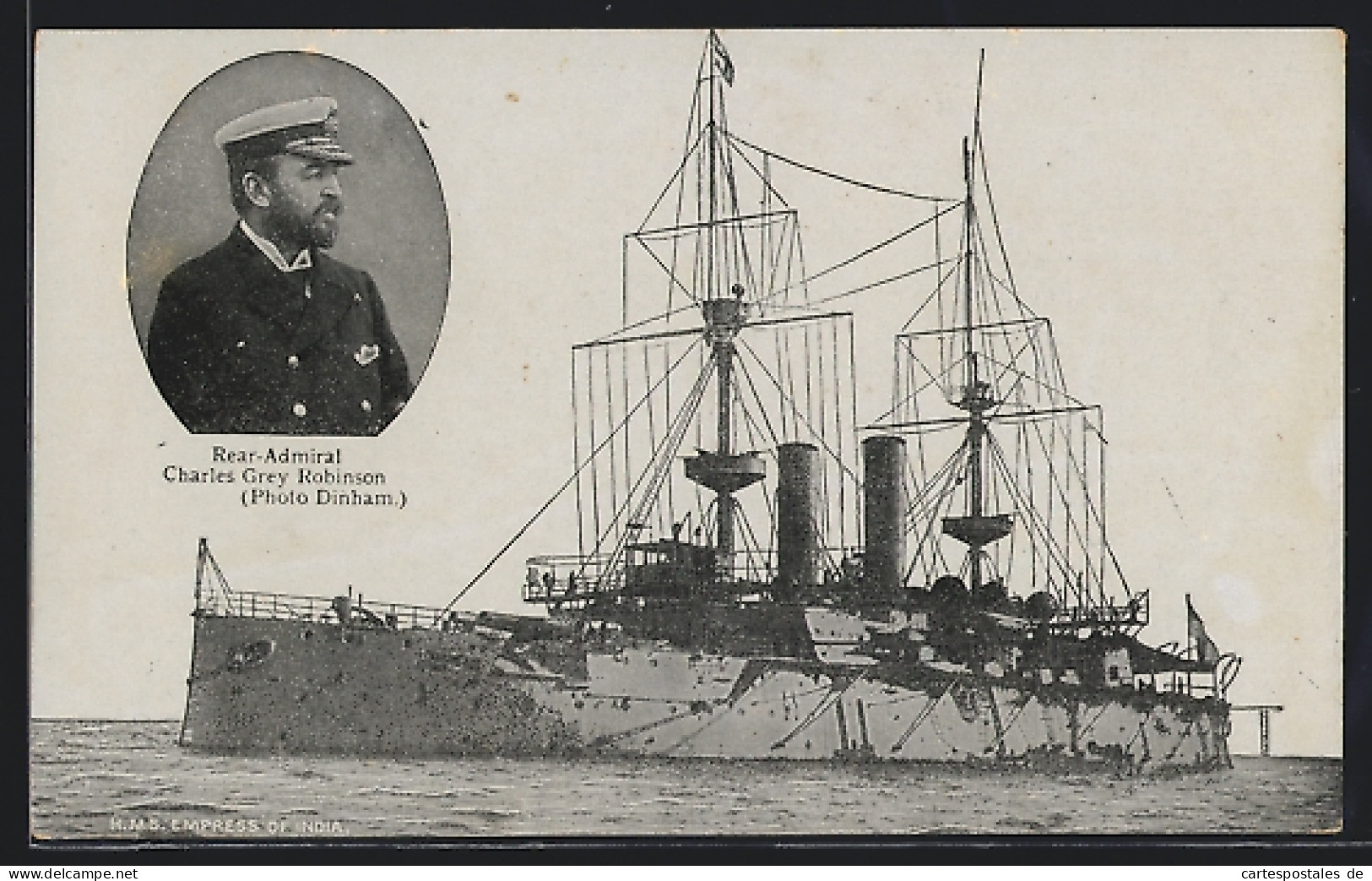 Pc HMS Empress Of India, Rear Admiral Charles Grey Robinson  - Guerre