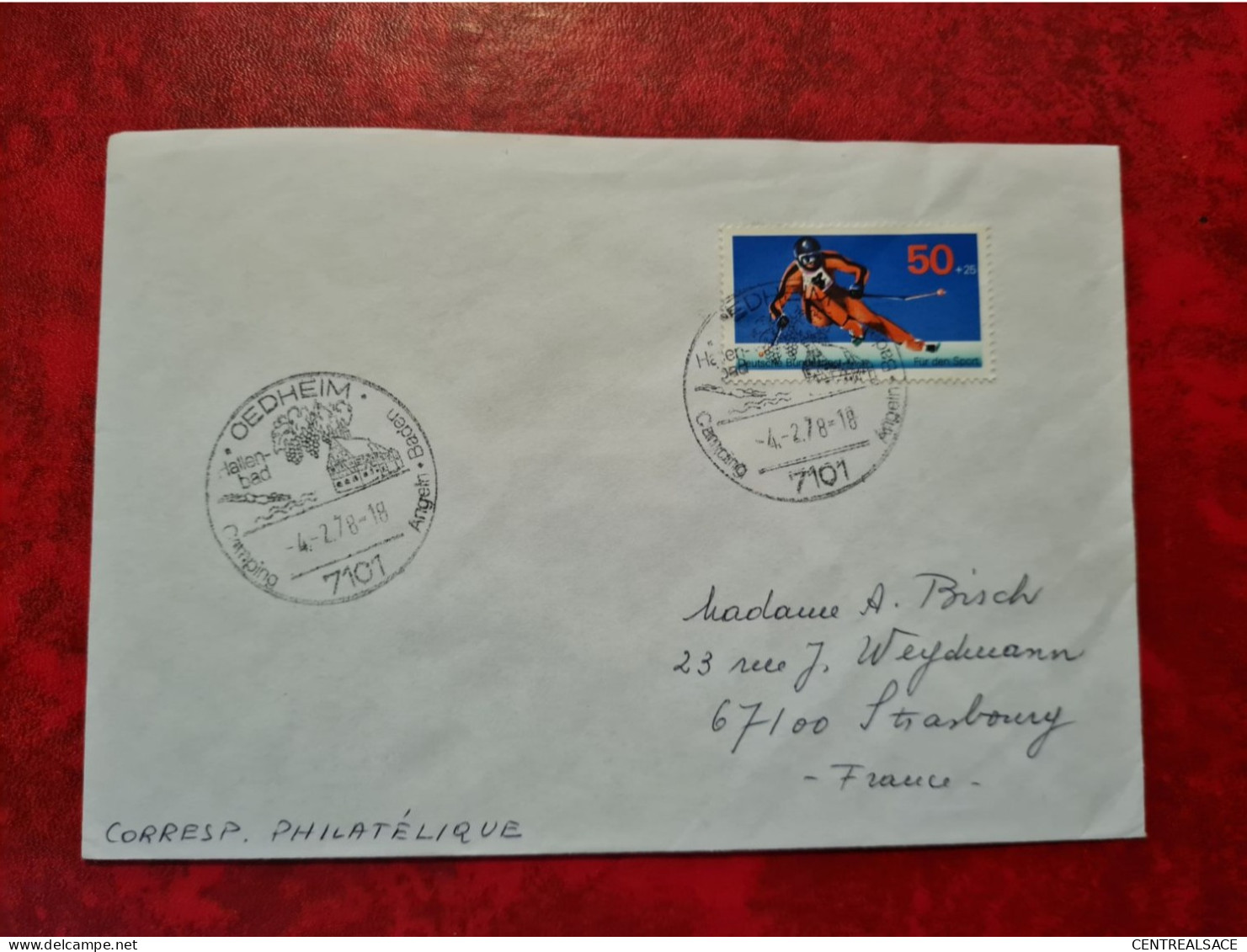 Lettre ALLEMAGNE 1978 OEDHEIM CAMPING - Altri & Non Classificati