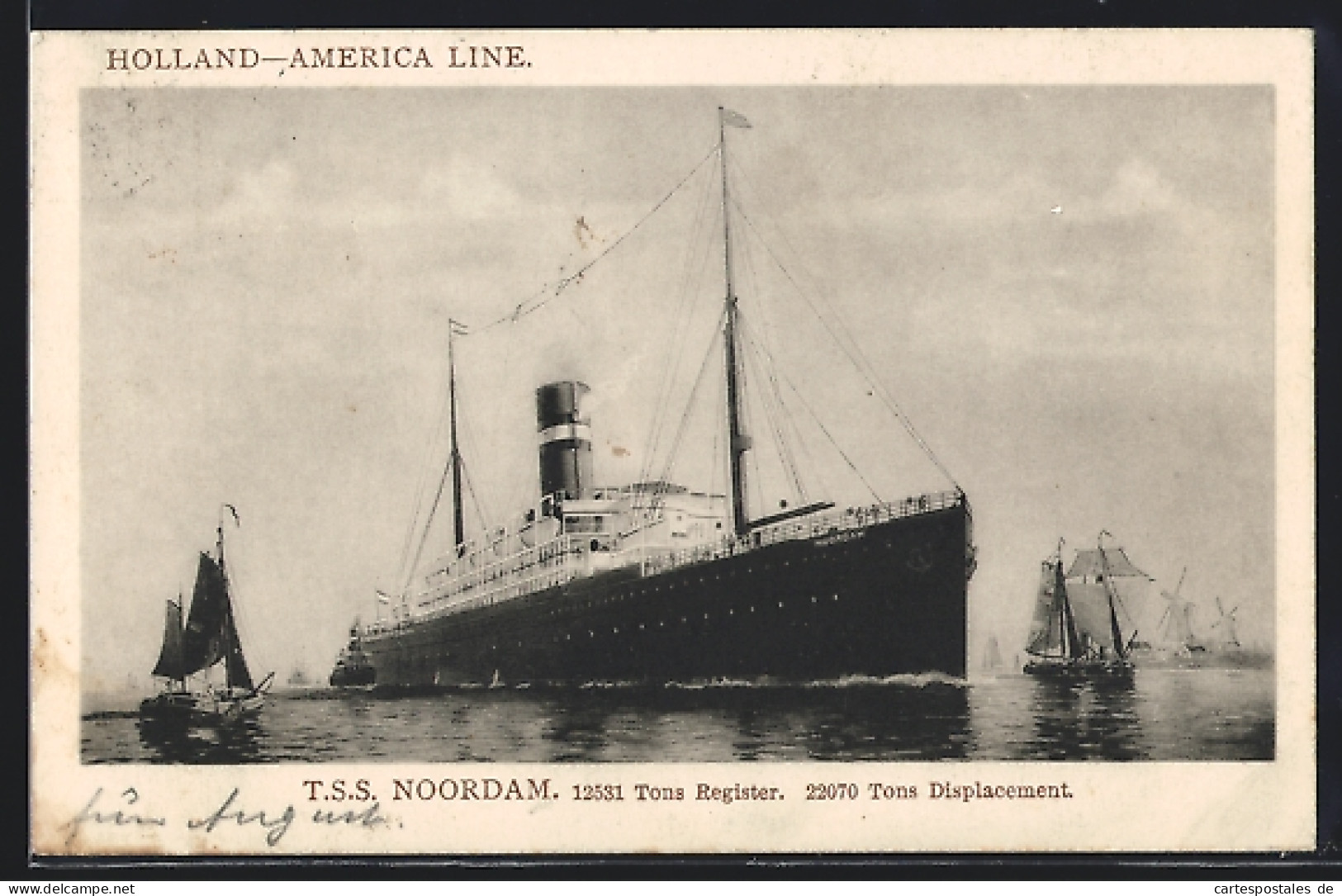 AK Holland-America Line T.S.S. Noordam  - Paquebots