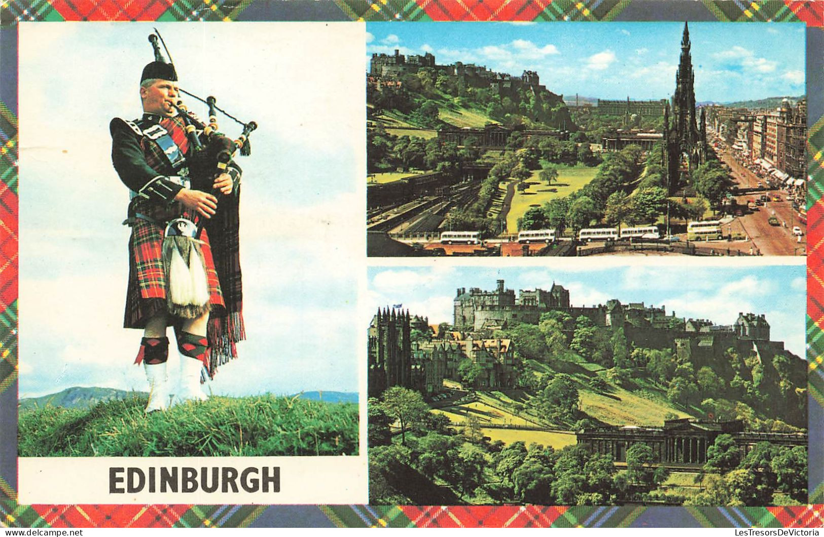 ROYAUME UNI - Ecosse - Edinburgh - Princes Street And The Scott Monument The Castle - Carte Postale - Midlothian/ Edinburgh