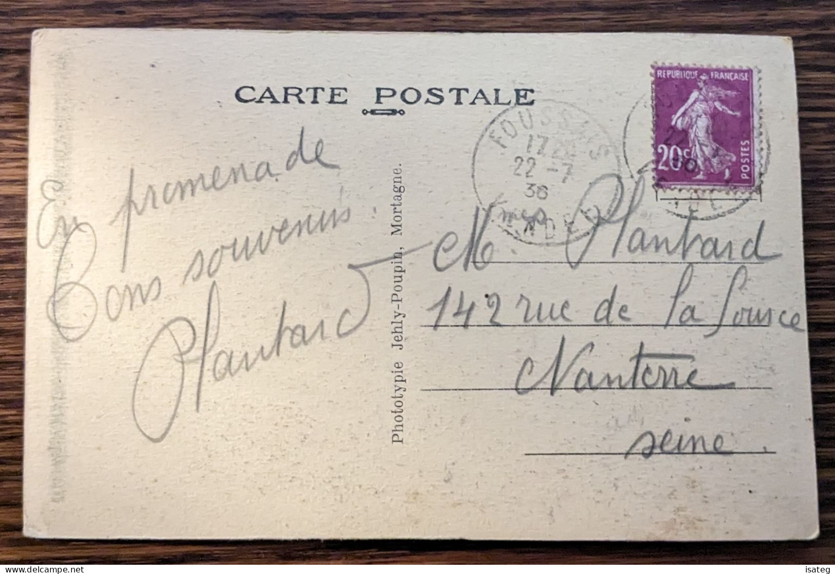 Carte Postale Ancienne Mervent - Vallée De L'Erable - Non Classés