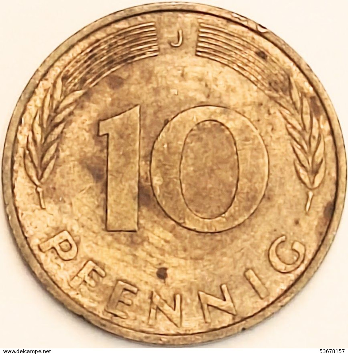 Germany Federal Republic - 10 Pfennig 1980 J, KM# 108 (#4669) - 10 Pfennig
