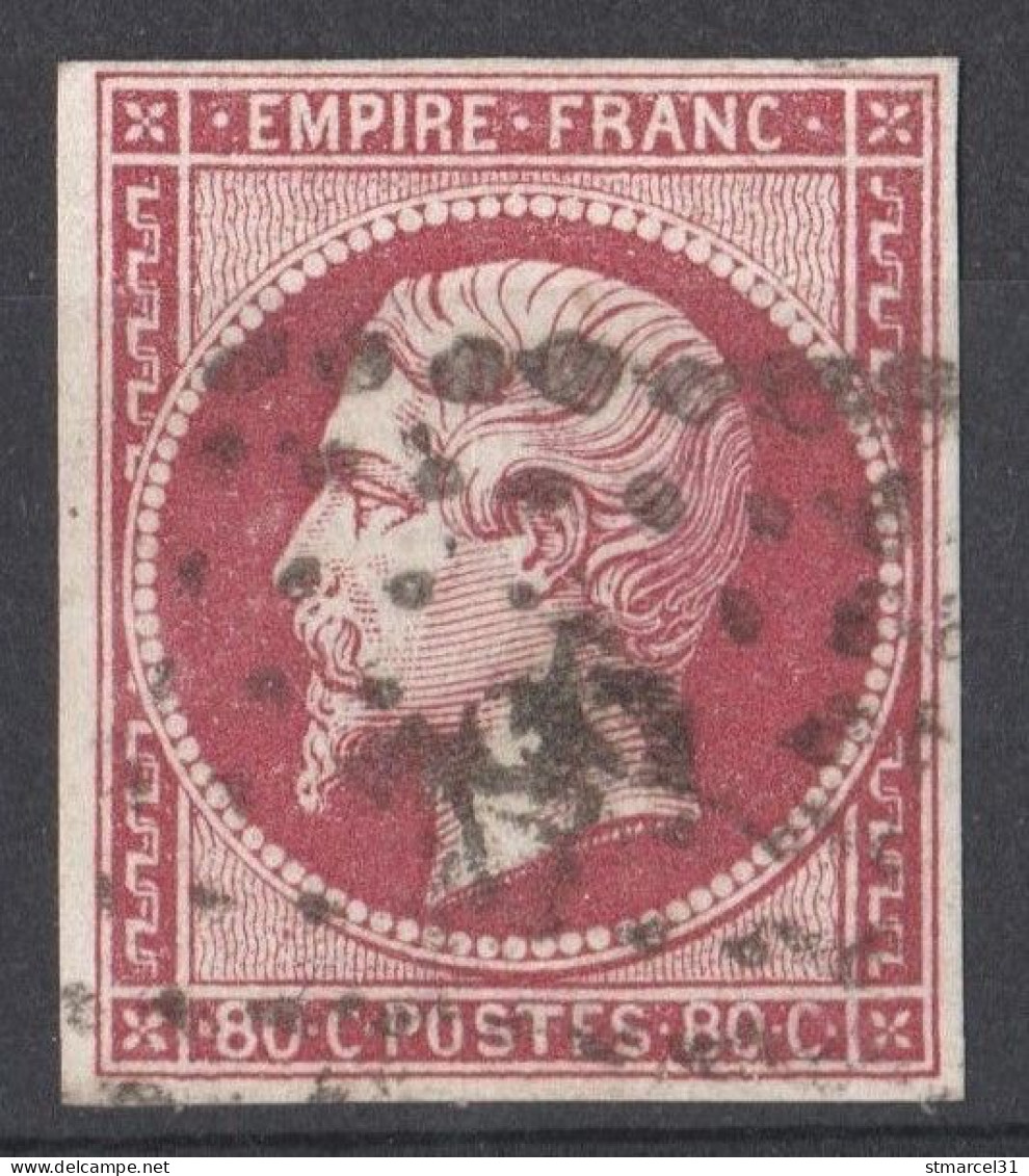 TBE N°17 ROSE VIOLACE - 1853-1860 Napoléon III