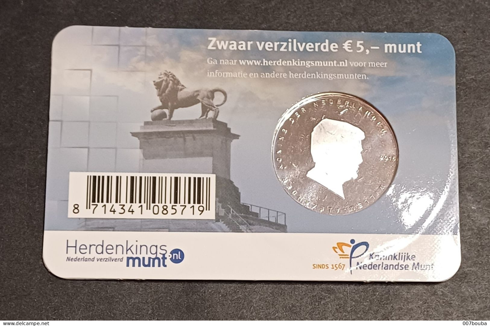 NEDERLAND _ PAYS-BAS 2015 / COINCARD 5 €  / HET WATERLOO VIJFJE / ETAT NEUF! - Pays-Bas