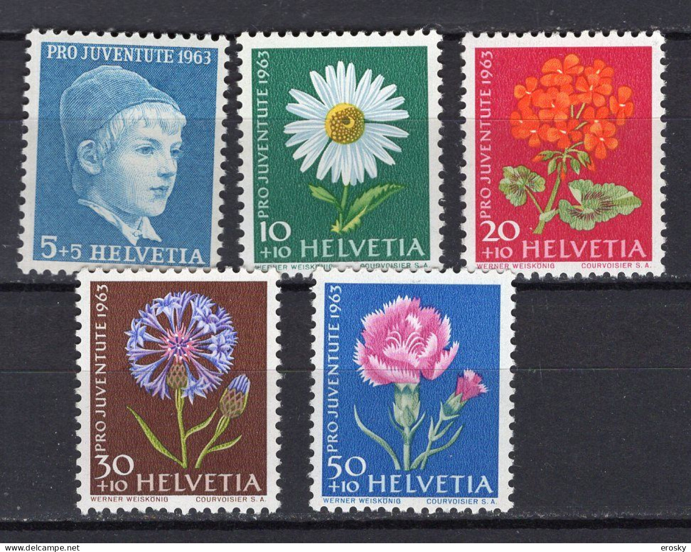 T3752 - SUISSE SWITZERLAND Yv N°721/25 ** Pro Juventute - Unused Stamps