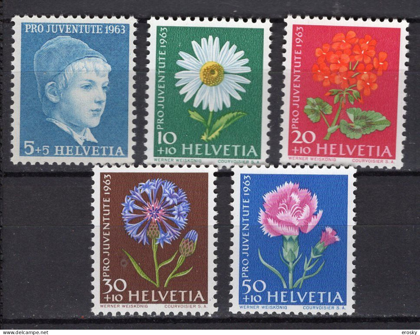 A1714 - SUISSE SWITZERLAND Yv N°721/25 ** Pro Juventute - Neufs