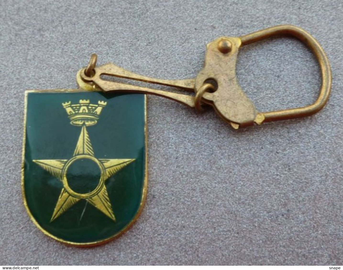 Portachiavi Con Distintivo Vetrificato Sussistenza - Esercito Italiano - Usato - Vintage (286) - Armée De Terre