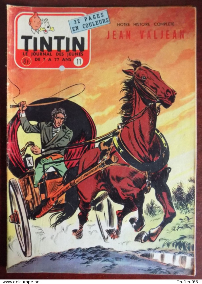 Tintin N° 11-1956 Couv. Funcken - Jean Valjean - Citroën DS-19 - Tintin