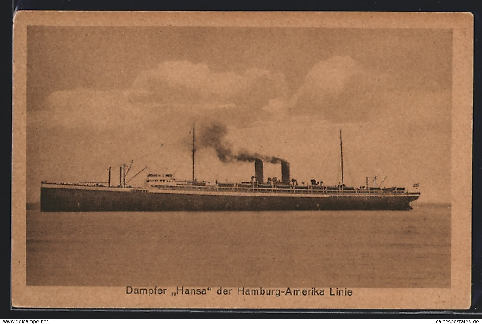 AK Dampfer Hansa Der Hamburg-Amerika Linie  - Paquebots