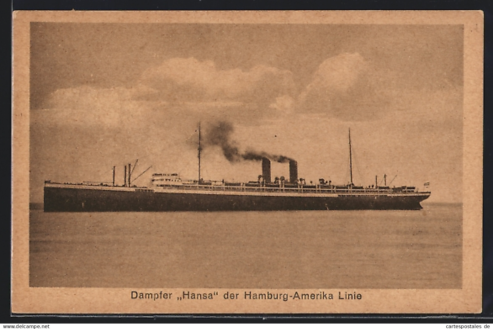 AK Dampfer Hansa Der Hamburg-Amerika-Linie  - Dampfer