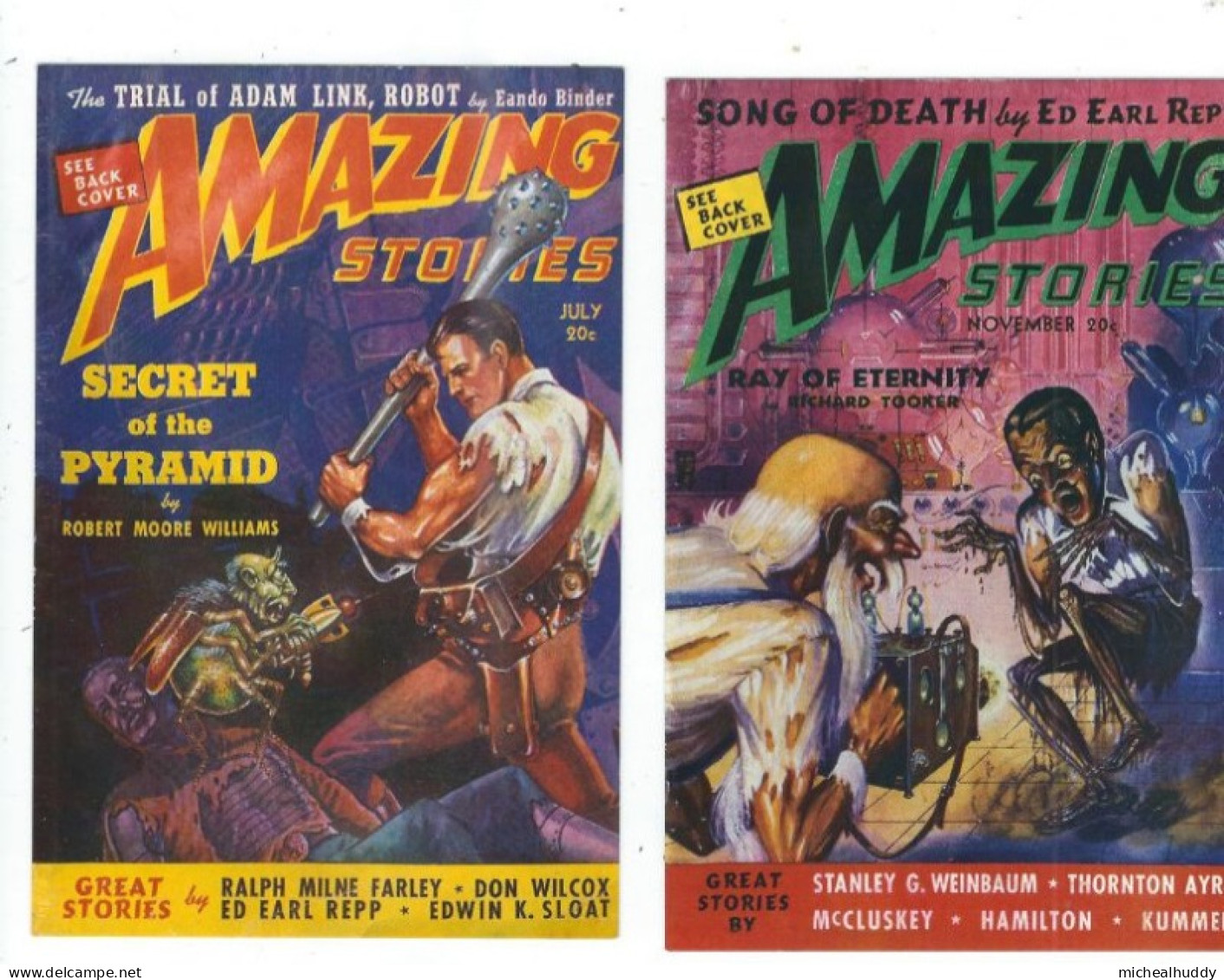 AMERCAN COMIC BOOK  ART COVERS ON 2 POSTCARDS  SCIENCE  FICTION   LOT  2 - Zeitgenössisch (ab 1950)