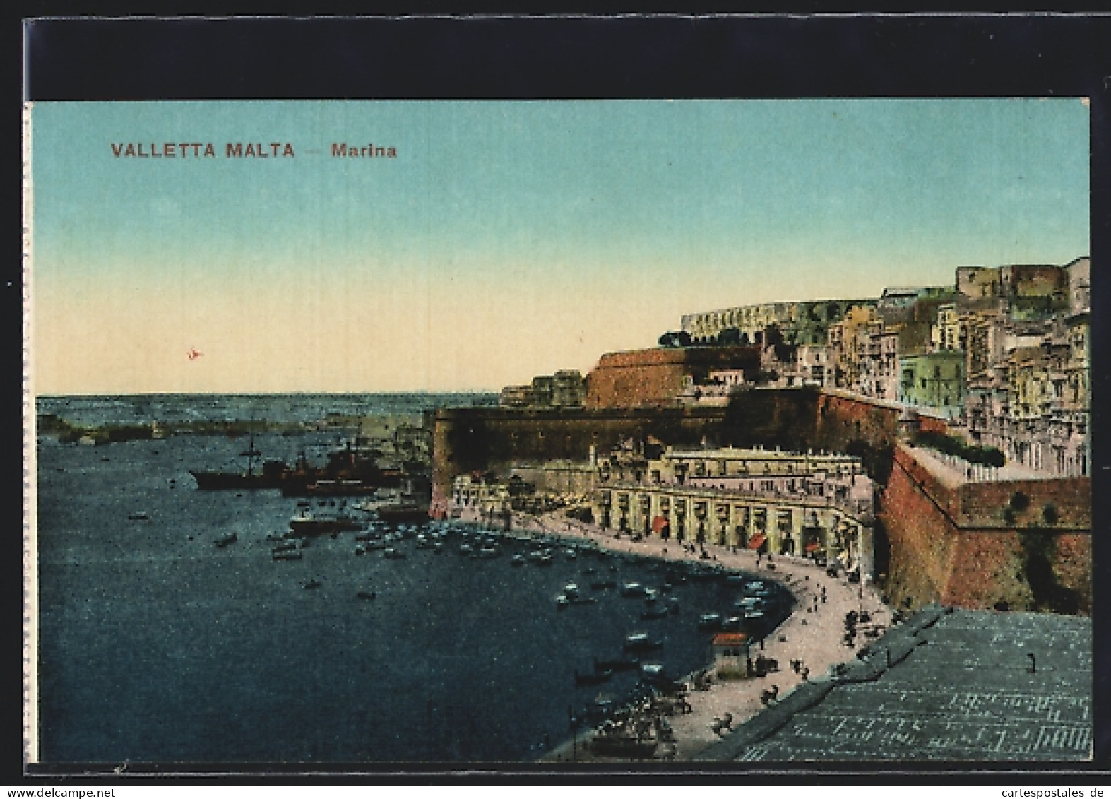 AK Valletta, Marina, Ortsansicht Mit Hafen  - Malta