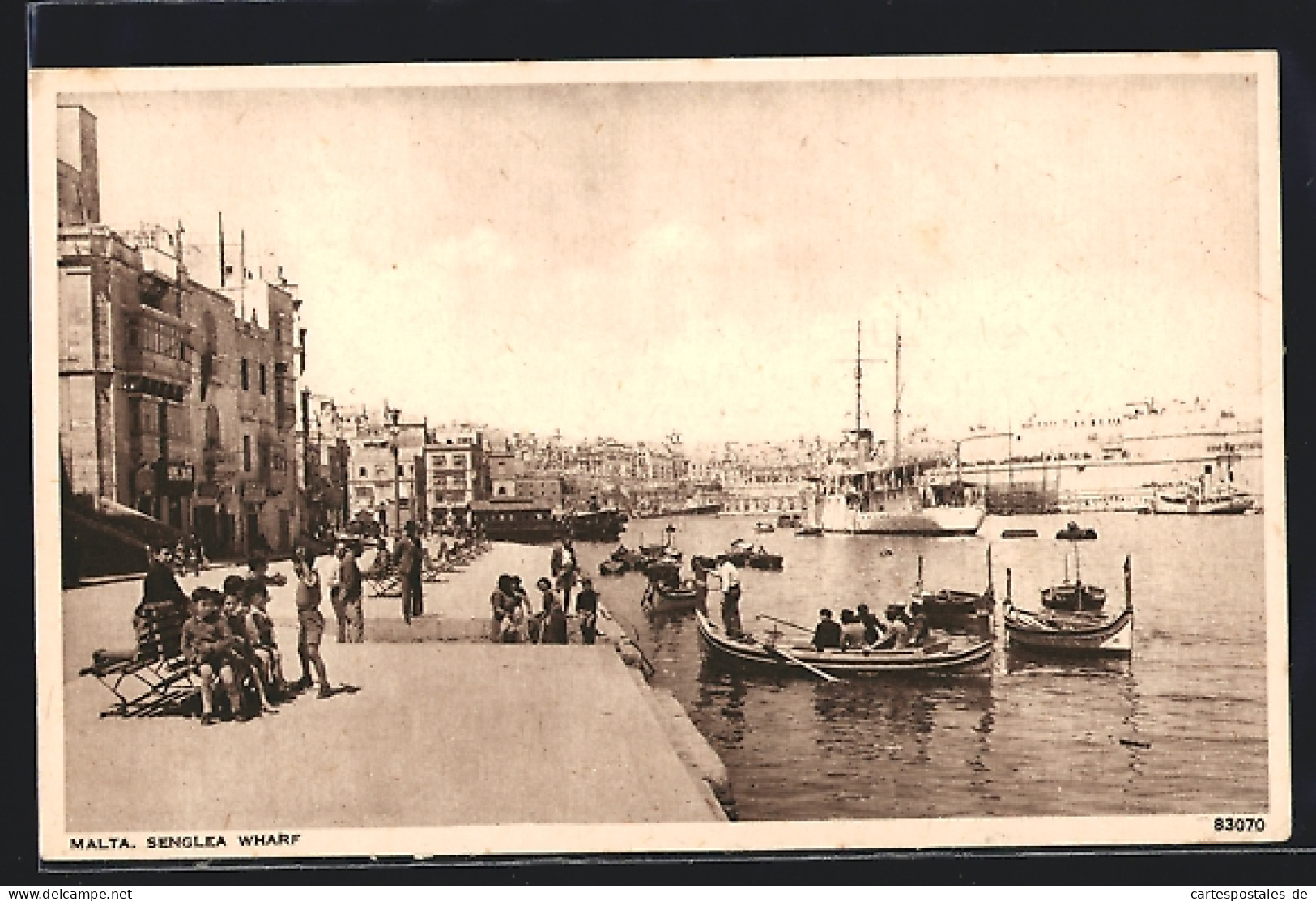 AK Malta, Senglea Wharf, Ships At The Harbour  - Malta