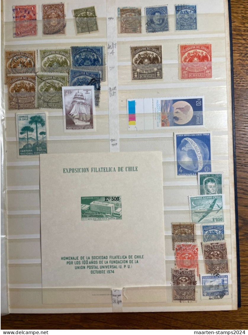 Chili, Approximately 550 Different Stamps, Classic To Modern, Mostly O - Chili