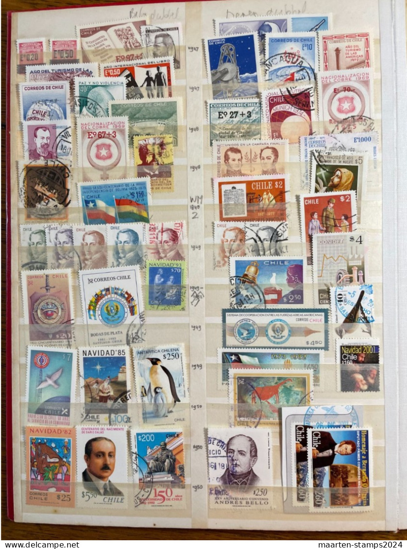 Chili, approximately 550 different stamps, classic to modern, mostly o