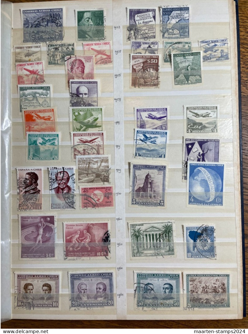 Chili, approximately 550 different stamps, classic to modern, mostly o