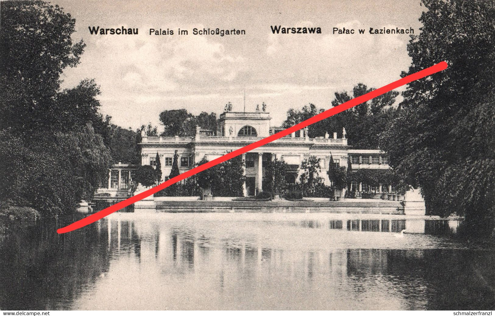 AK Warszawa Warschau Palais Im Schloßgarten Palac W Lazienkach Pavillon Restauarant Cafe ? Polen Polska Polski Pologne - Pologne