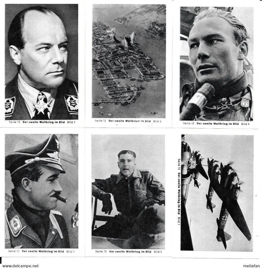 BZ12 - SERIE 6 IMAGES CIGARETTES EILEBRECHT BATAILLE D'ANGLETERRE - ERNST UDET ADOLF GALLAND WERNER MOLDERS WERNER BAUMB - 1939-45