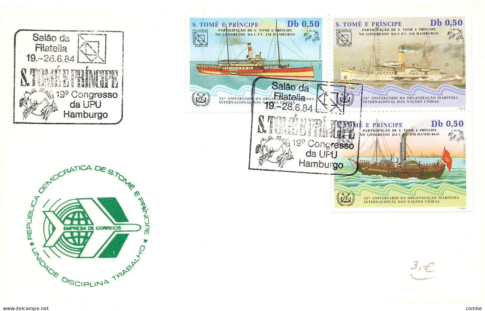SAO TOME E PRINCIPE. 2 FDC. UPU 1984. SHIP - Iles Vièrges Britanniques