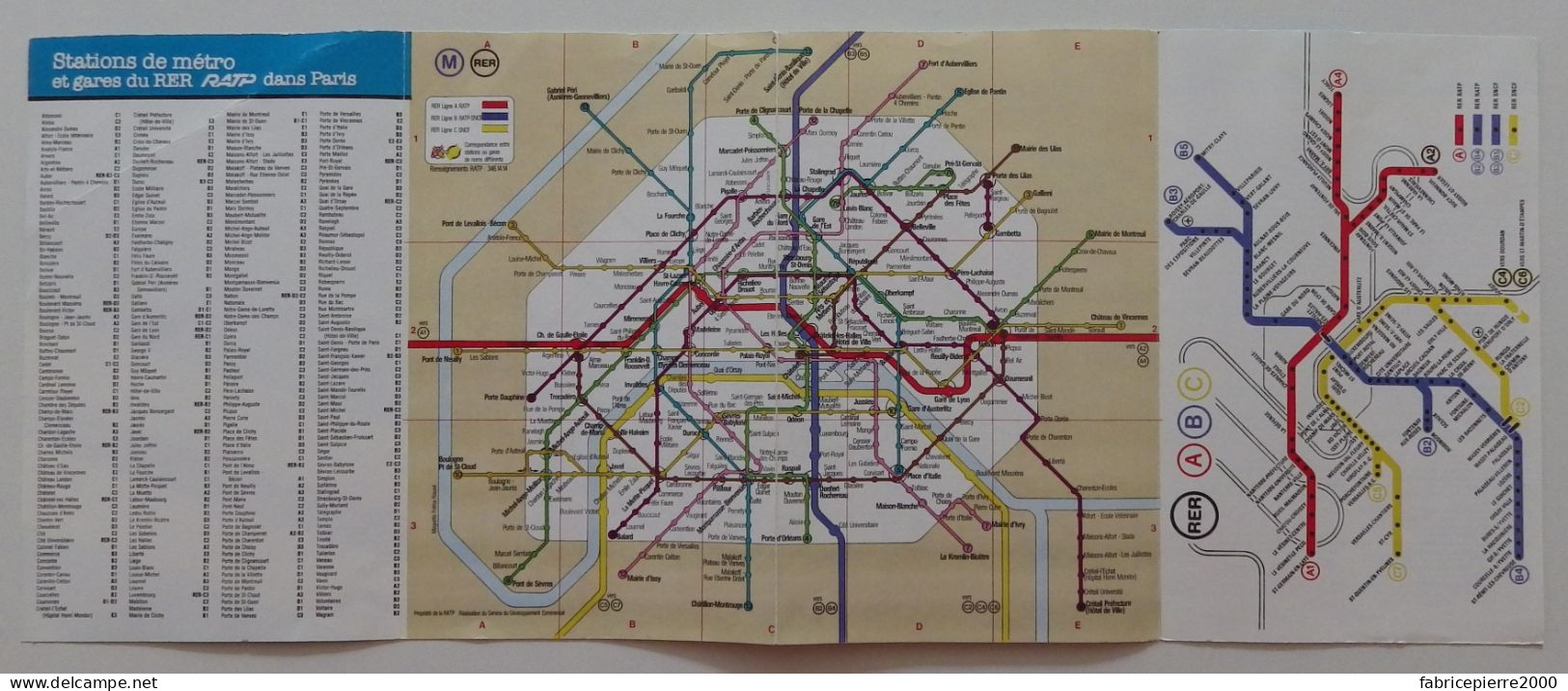 RATP - Paris Plan Des Lignes De Métro, Bus Et RER 1984 BON ETAT - Europe