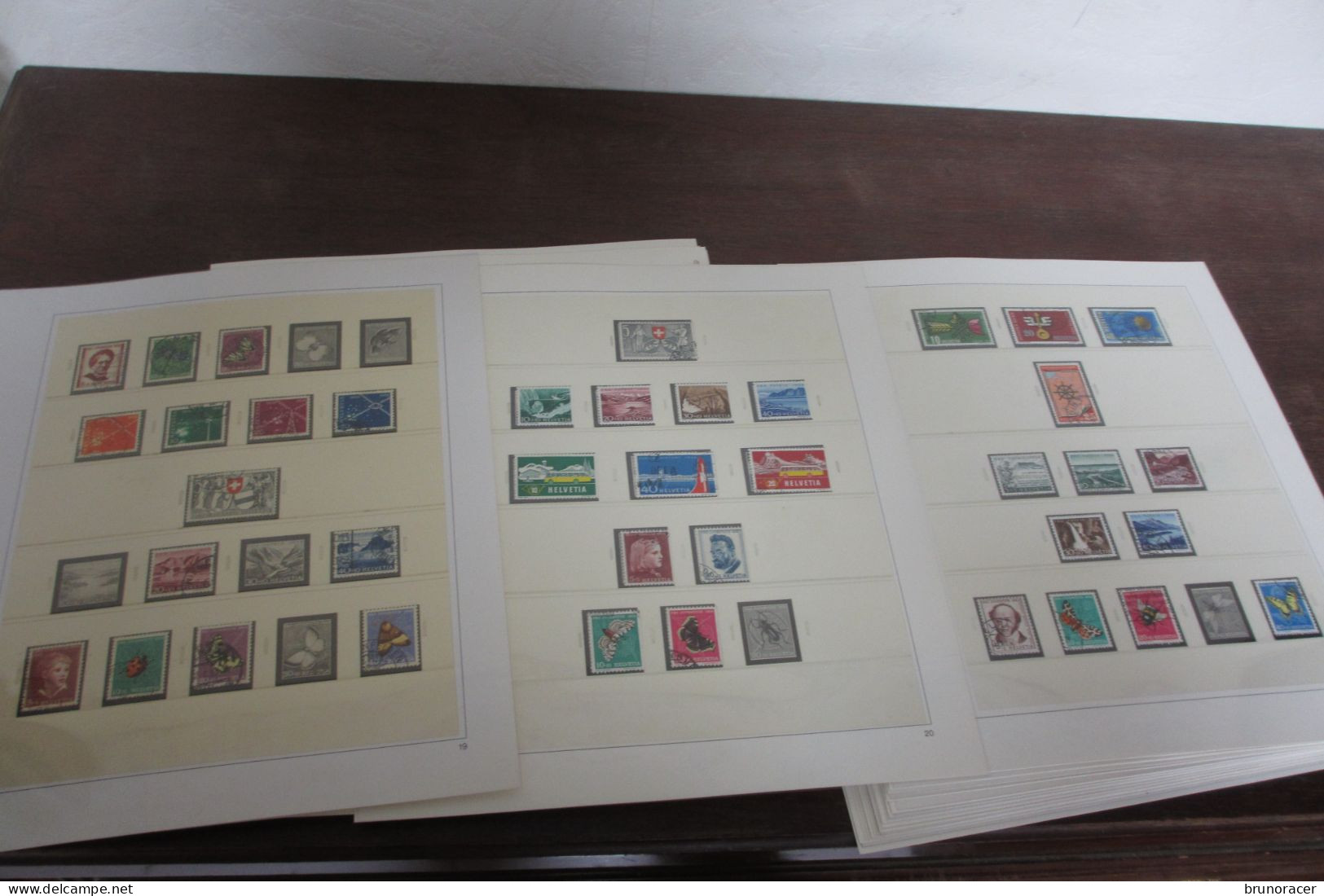 COLLECTION SUISSE ENTRE 1843 ET 1963 SURTOUT OBLITERE DANS JEUX DE FEUILLES SAFE DUAL FORTE COTE VOIR SCANS