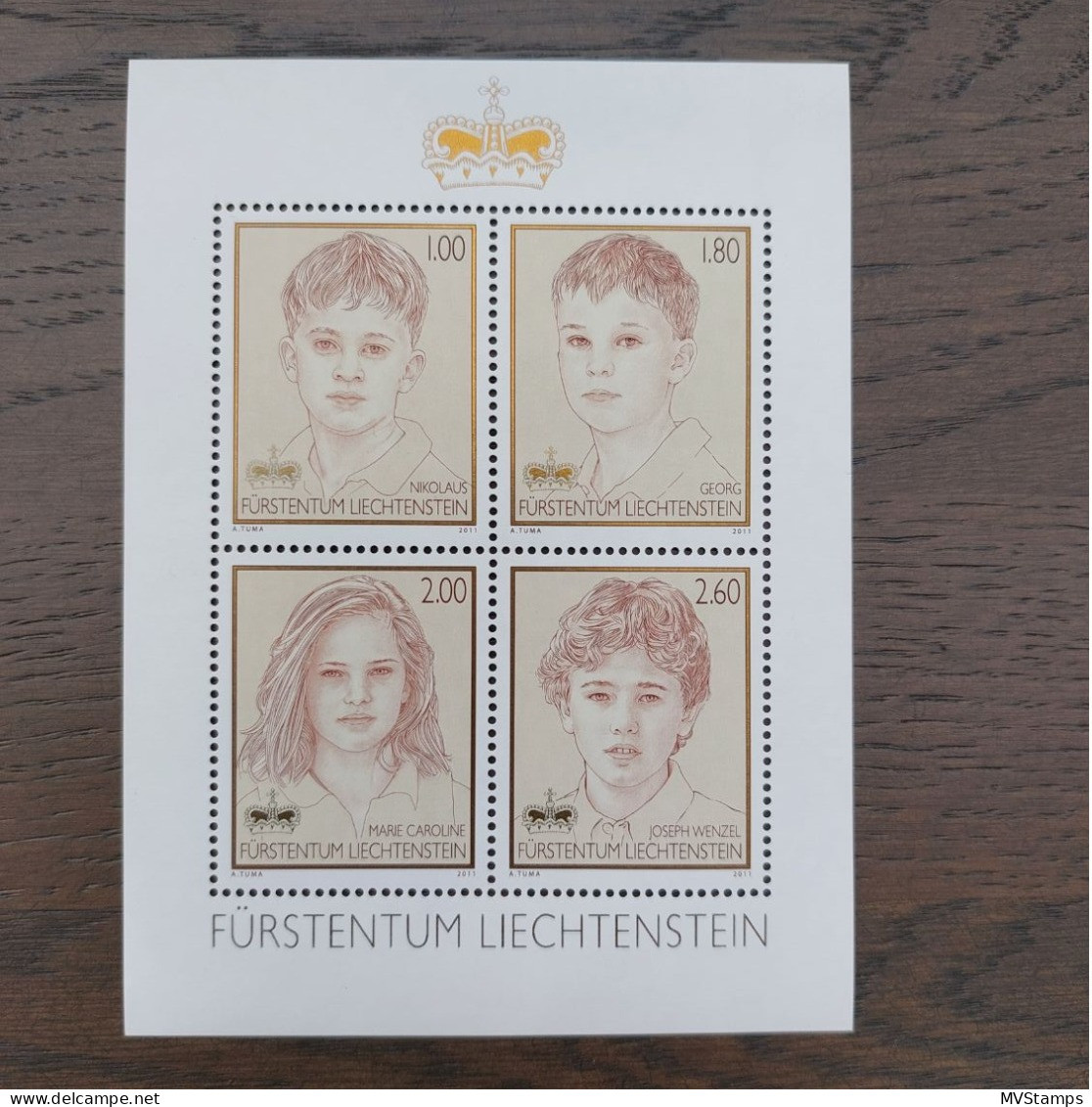 Liechtenstein 2011 Sheet Royal Children Stamps (Michel Block 20) MNH - Neufs