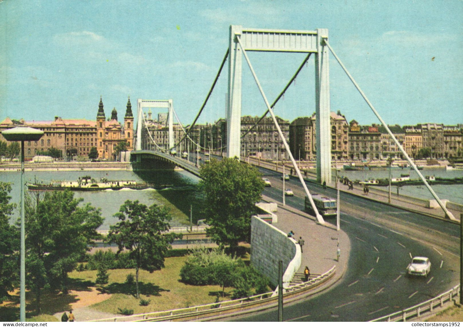 BUDAPEST, ARCHITECTURE, BRIDGE, BUS, CARS, PARK, SHIP, HUNGARY, POSTCARD - Ungarn