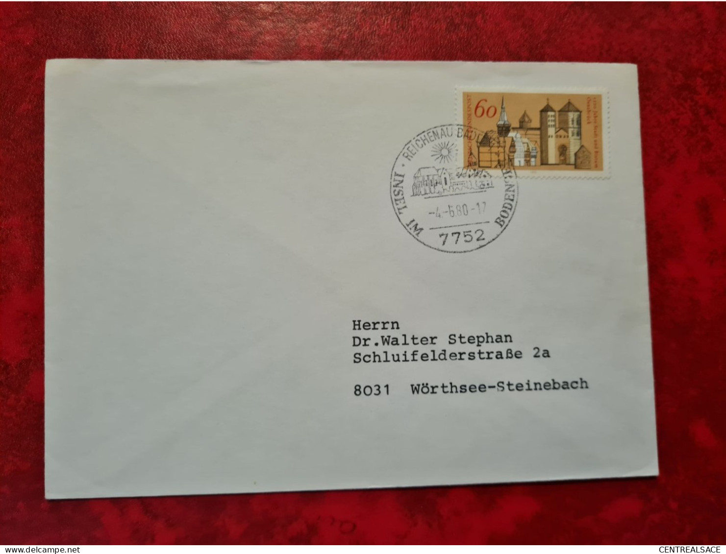 Lettre ALLEMAGNE 1980  REICHNAU INSEL AM BODENSEE KLOSTER - Autres & Non Classés