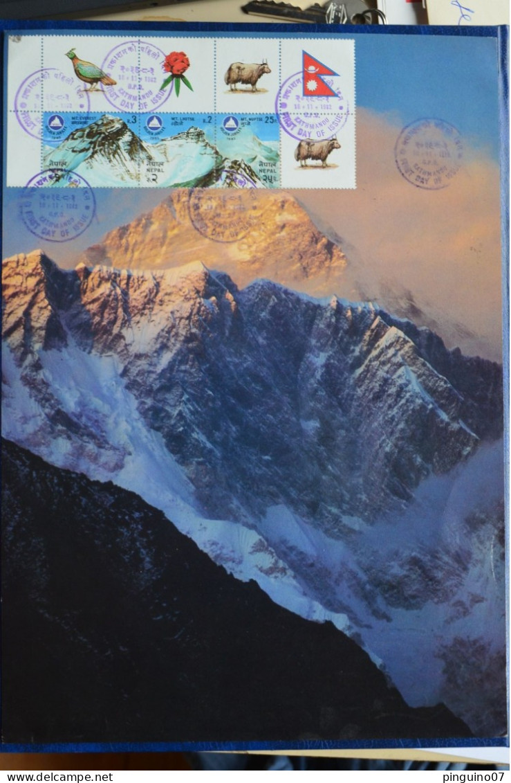 RRR Signed By Most Participants 1982 UIAA  Anniv. 21x30 Cm Maxi Card FDC  Mountaineering Himalaya Escalade Alpinisme - Sportlich