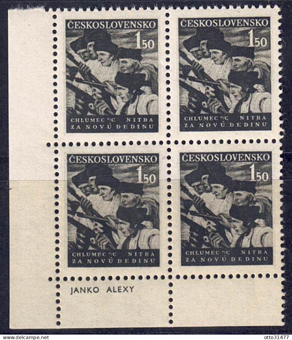 CSSR 1948 - Leibeigenschaft, Nr. 539 Im 4er-Block, Postfrisch ** / MNH - Neufs