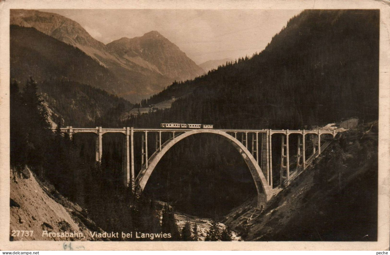 N°3227 W -cpa Arosabanh -Viadukt Bei Langwies- - Ouvrages D'Art