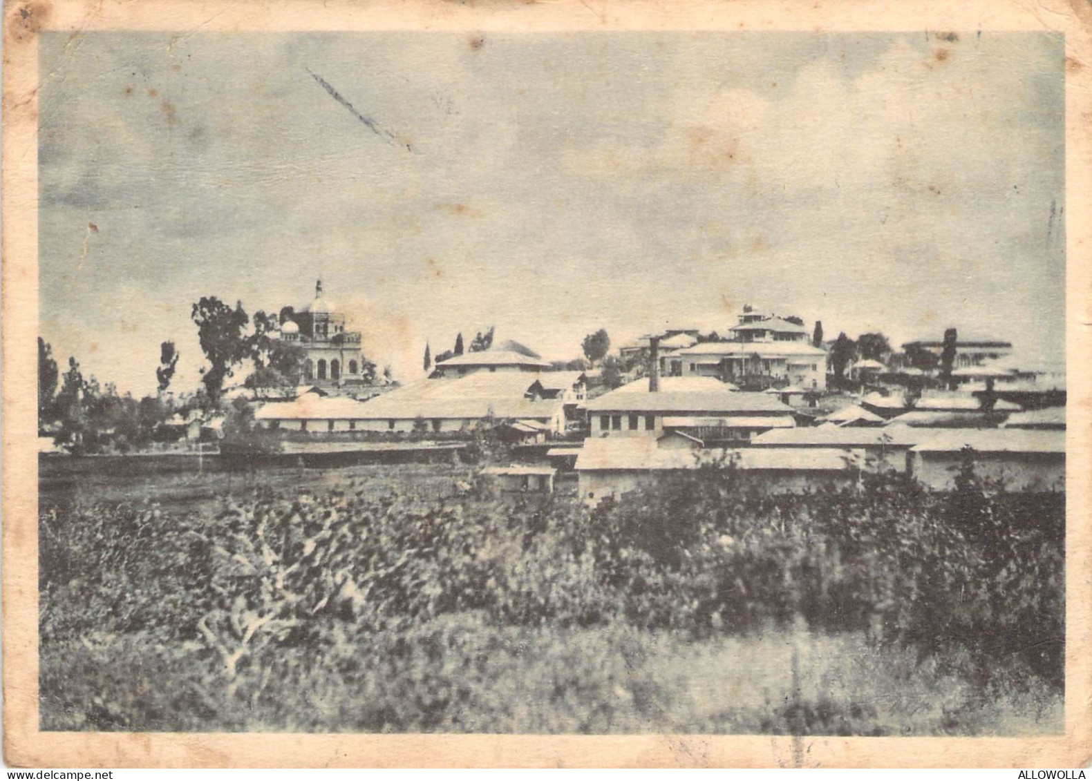 27054 " ADDIS ABEBA-VECCHIO GHEBI E TOMBA DI MENELICK " -VERA FOTO-CART. POST.  SPED.1936 - Ethiopie