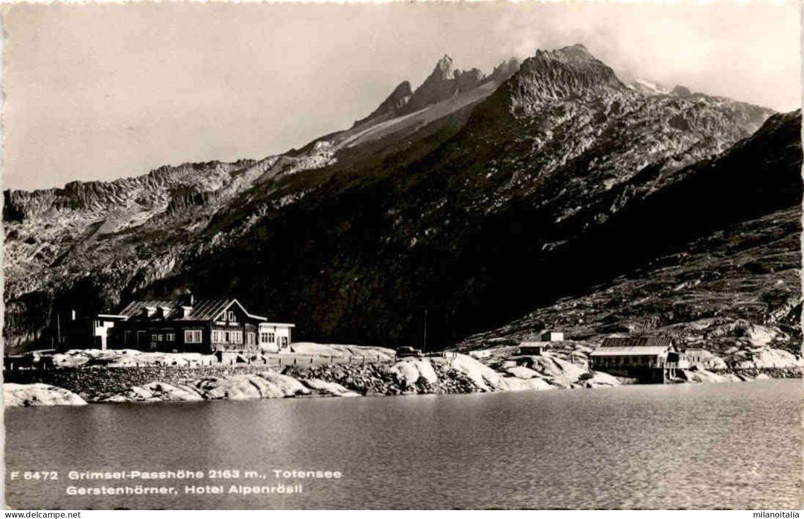 Grimsel-Passhöhe, Totensee, Hotel Alpenrösli (6472) * 30. 7. 1951 - Guttannen