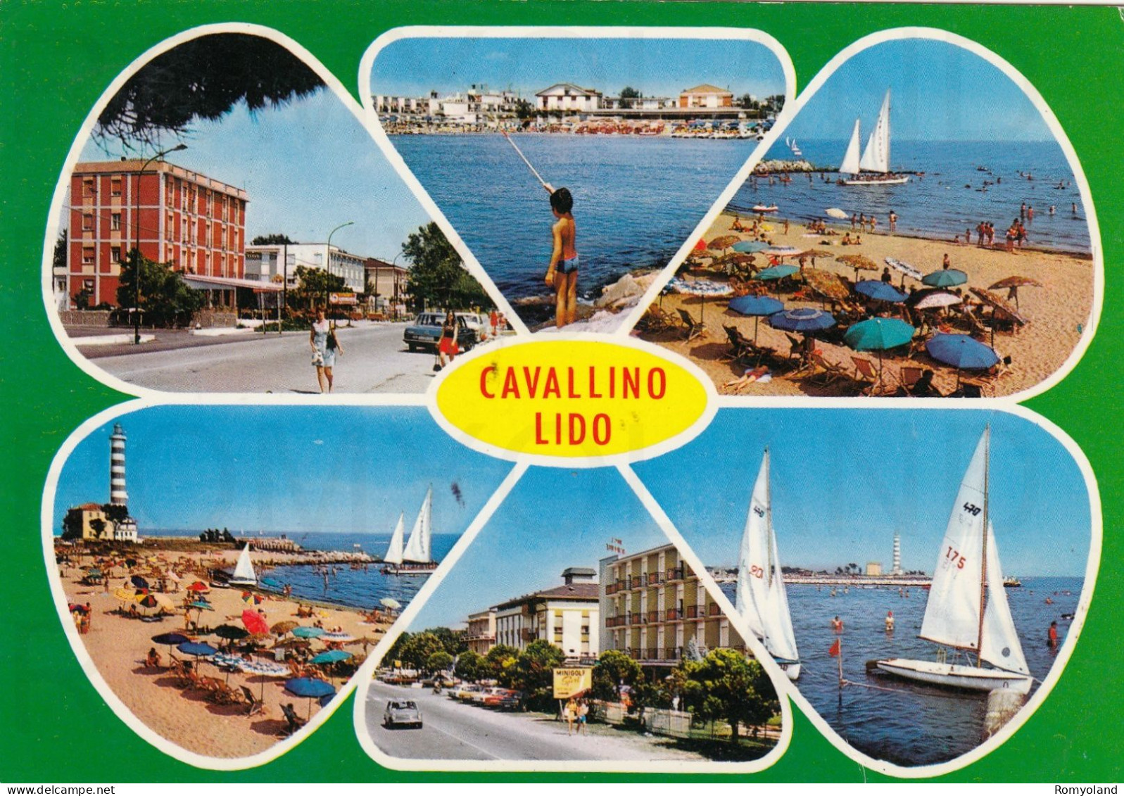 CARTOLINA  C16 CAVALLINO LIDO,VENEZIA,VENETO-MARE,SOLE,ESTATE,VACANZA,SPIAGGIA,BARCHE A VELA,BELLA ITALIA,VIAGGIATA 1976 - Venezia (Venice)