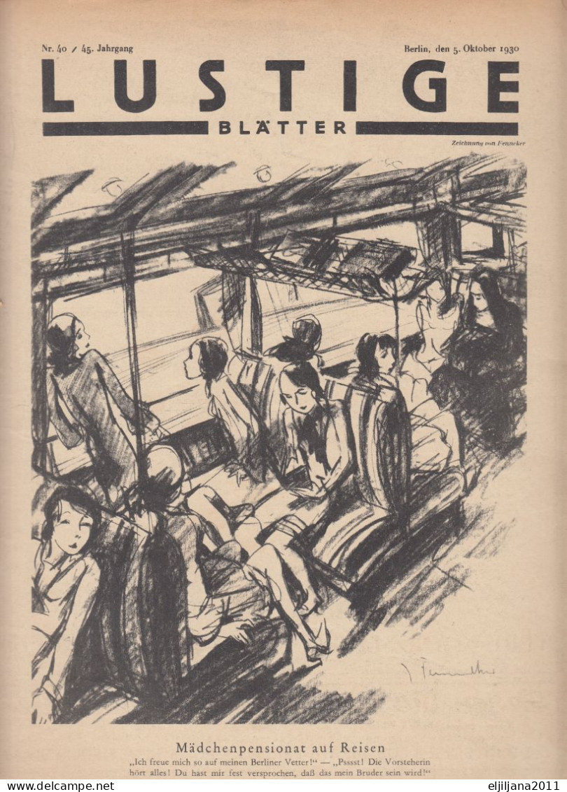 Deutschland (Germany) Berlin 1930, Lustige Blätter Nr.40  Magazine / Newspapers ⁕ Humor, Comics 10 Blatt (20 Seiten) - Otros & Sin Clasificación
