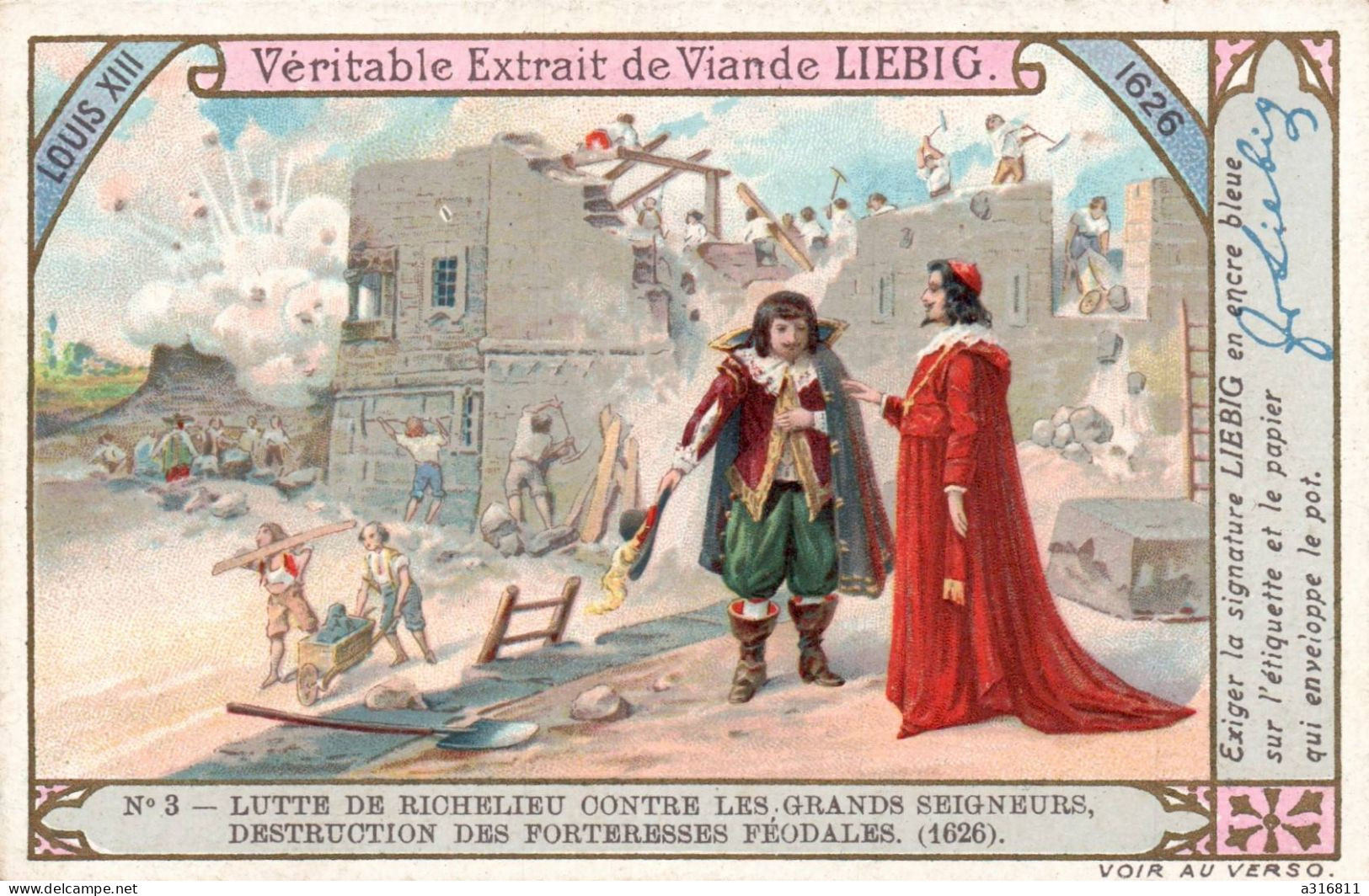 CHROMO LIEBIG. LUTTE DE RICHELIEU CONTRE LES GRANDS SEIGNEURS. LOUIS XIII - Liebig