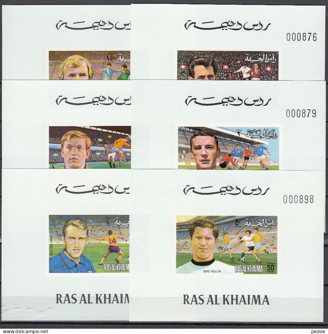Football / Soccer / Fussball - Berühmte Spieler: Ras Al Khaima  6 SoBl ** - Autres & Non Classés