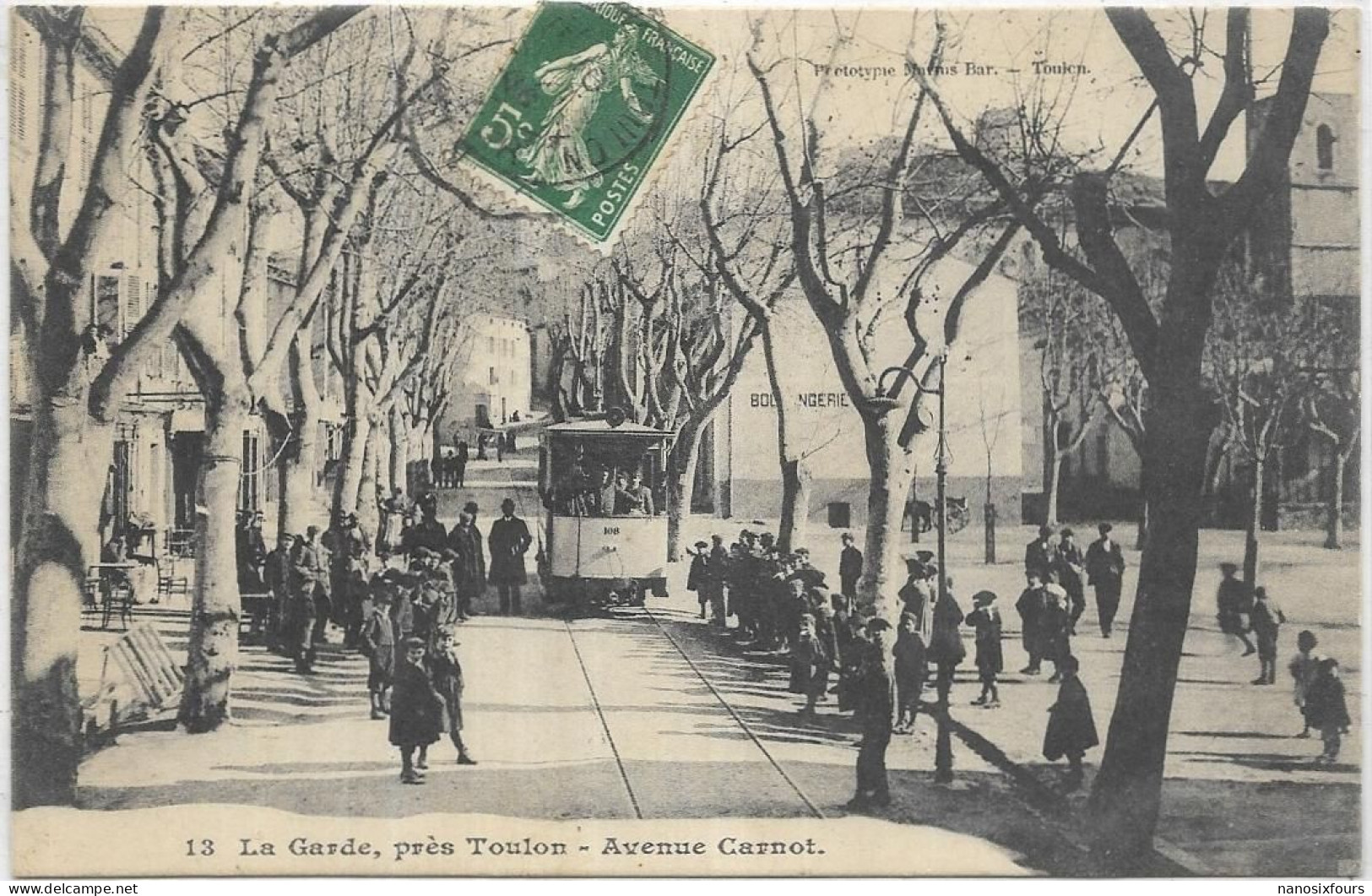 D 83. LA GARDE.   AVENUE CARNOT.  CARTE ECRITE AN 1908 - La Garde