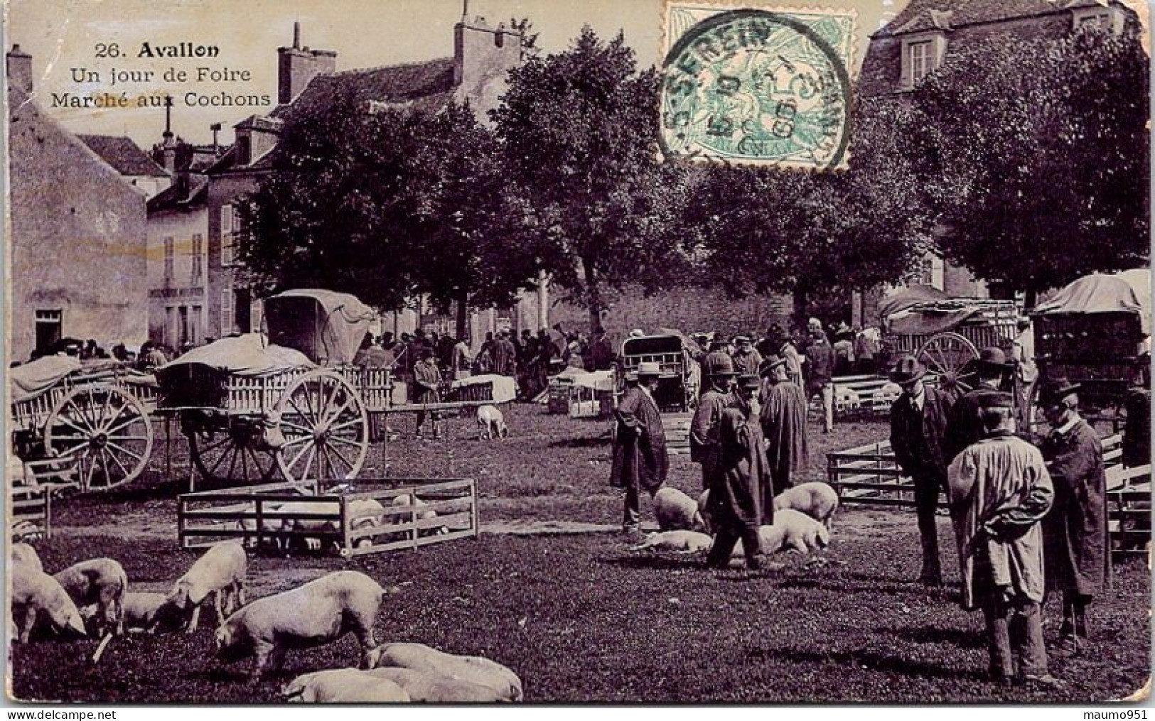 89 AVALLON - UN JOUR DE FOIRE MARCHE AUX COCHONS - Avallon