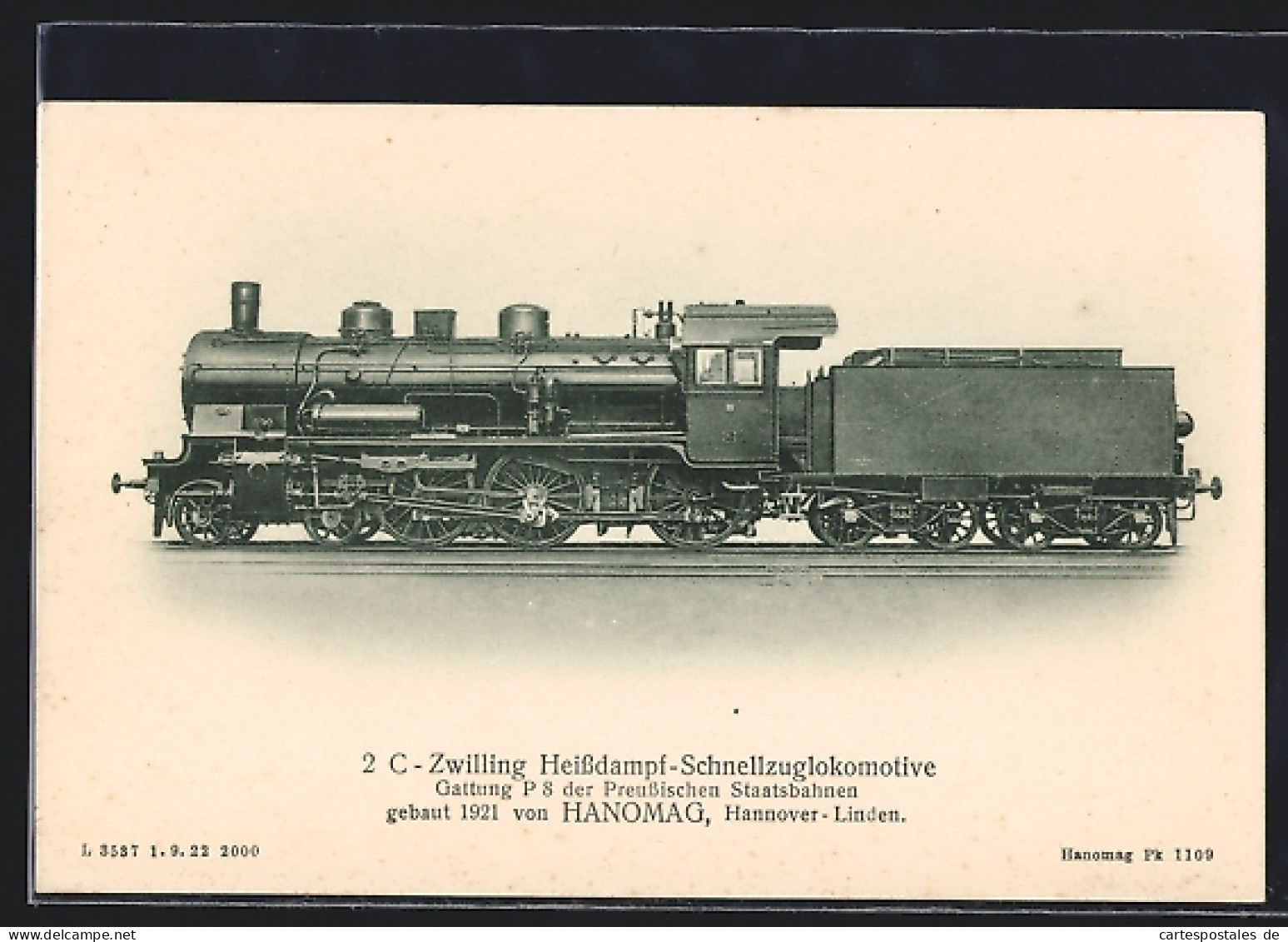 AK 2C - Zwilling Heissdampf - Schnellzuglokomotive, Gattung P8 Der Preussischen Staatsbahnen  - Eisenbahnen
