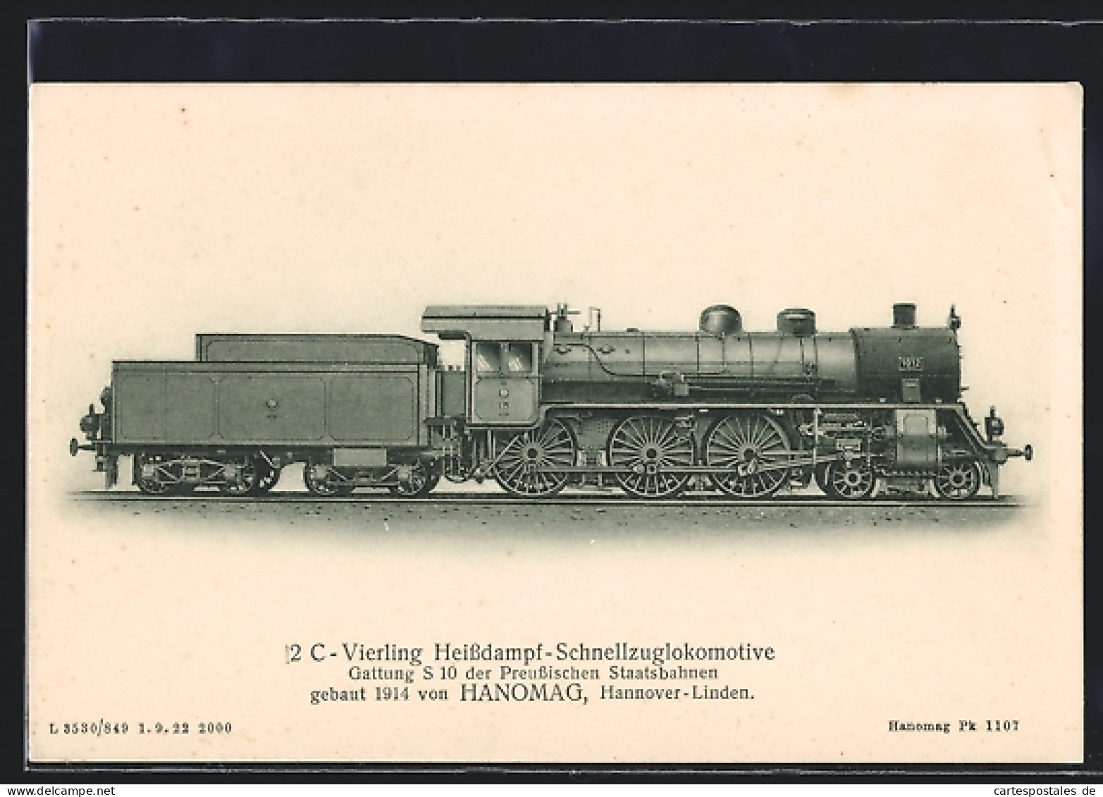 AK Schnellzuglokomotive Gattung S 10 Der Preussischen Staatsbahnen  - Eisenbahnen