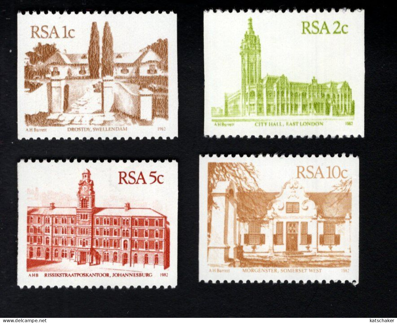 2033239775 1982  1987 SCOTT 602 605 (XX)  POSTFRIS MINT NEVER HINGED -BUILDINGS - Neufs