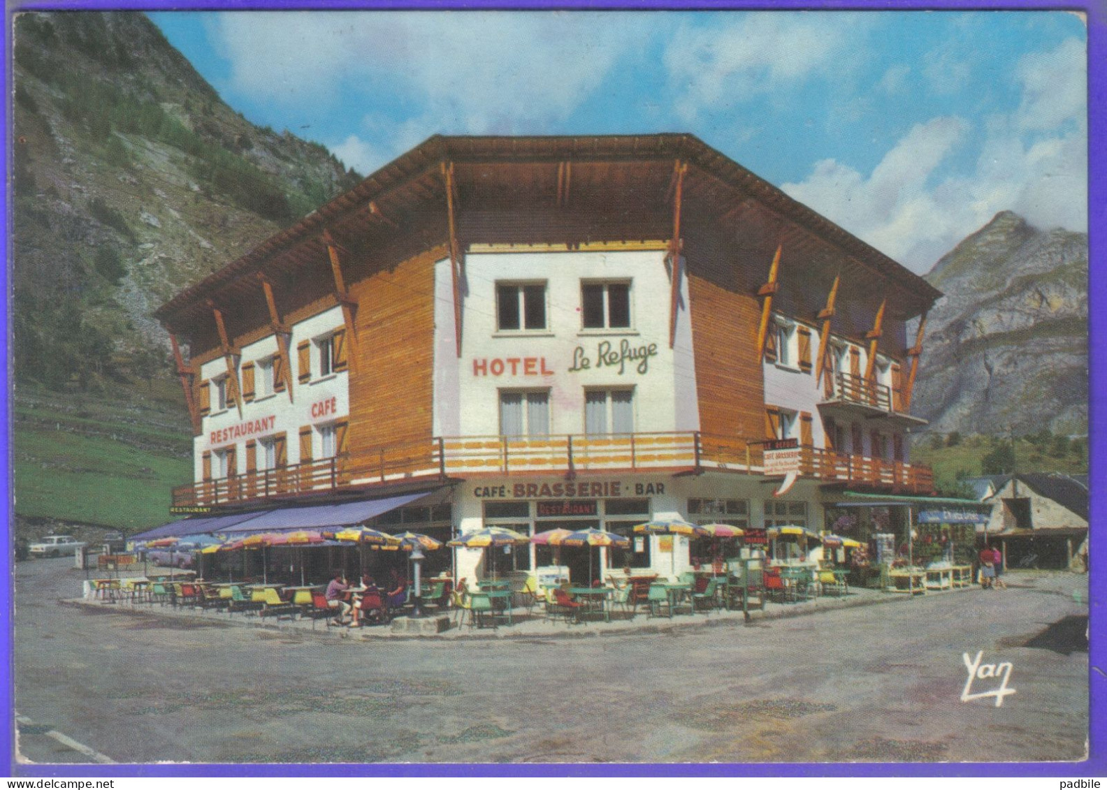 Carte Postale 65. Gavarnie  Hôtel Restaurat Le Refuge    Très Beau Plan - Gavarnie