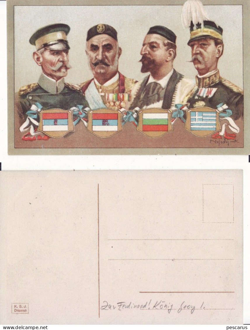 Bulgaria, Greece, Serbie- - Balkan War- Military, Royalty - Bulgaria