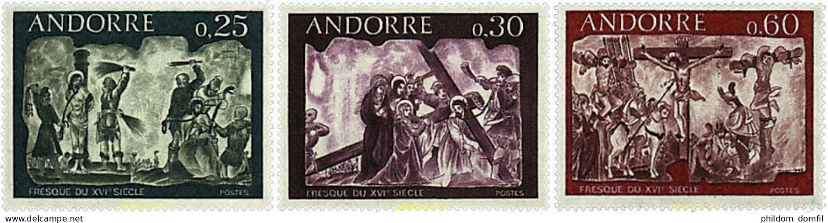 46031 MNH ANDORRA. Admón Francesa 1968 FRESCOS DEL SIGLO XVI - Autres & Non Classés