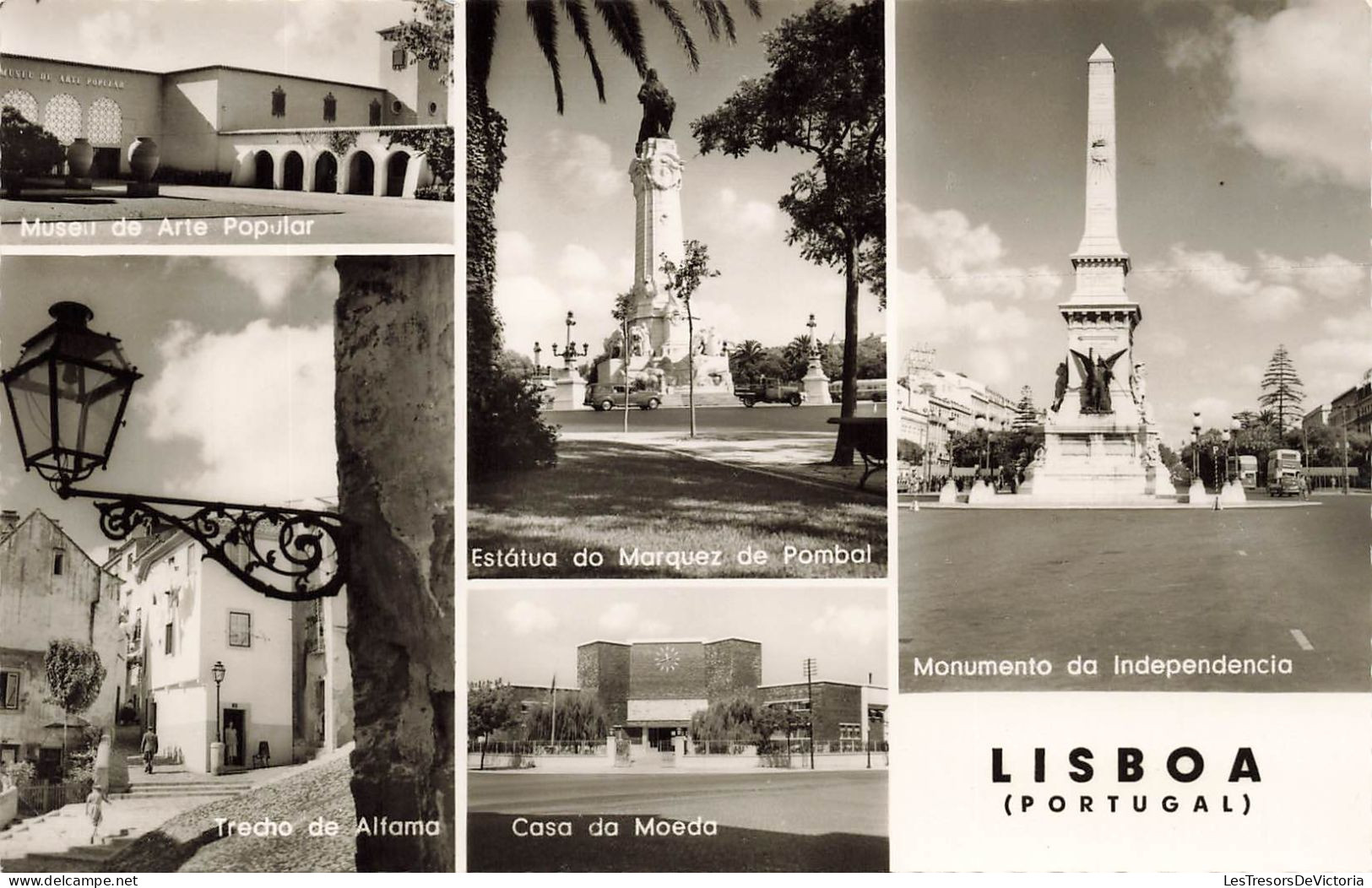 PORTUGAL - Museu De Arte Popular - Estatua Do Marquez De Pombal - Casa Da Moeda - Trecho De Alfama - Carte Postale - Lisboa