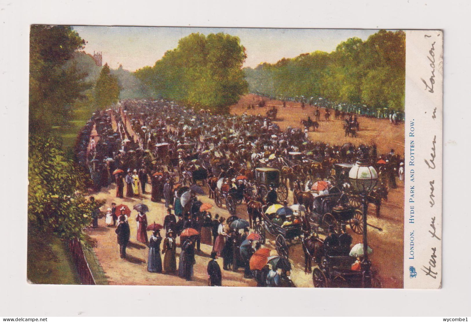 ENGLAND - London Hyde Park And Rotten Row Used Vintage Postcard - Hyde Park