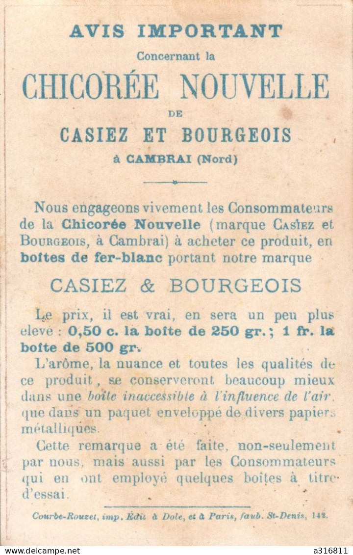 Chromo Chicorée Nouvelle Carte Tunisie - Autres & Non Classés